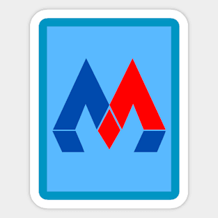 M letter design Sticker